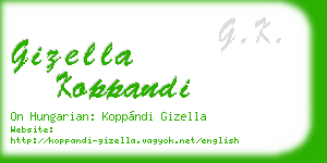 gizella koppandi business card