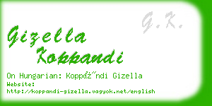 gizella koppandi business card